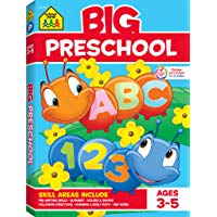 School Zone - Big Preschool Workbook - Ages 3 - 5, Colors, Shapes, Numbers 1-10, Alphabet, Pre-Writing, Pre-Reading, Phonics, and More (School Zone Big Workbook Series)