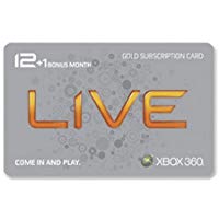 Xbox 360 Live 12 Month Gold Card plus 1 Month Bonus